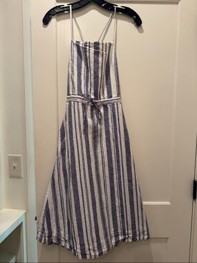 Marine Layer Blue and White Striped Sundress